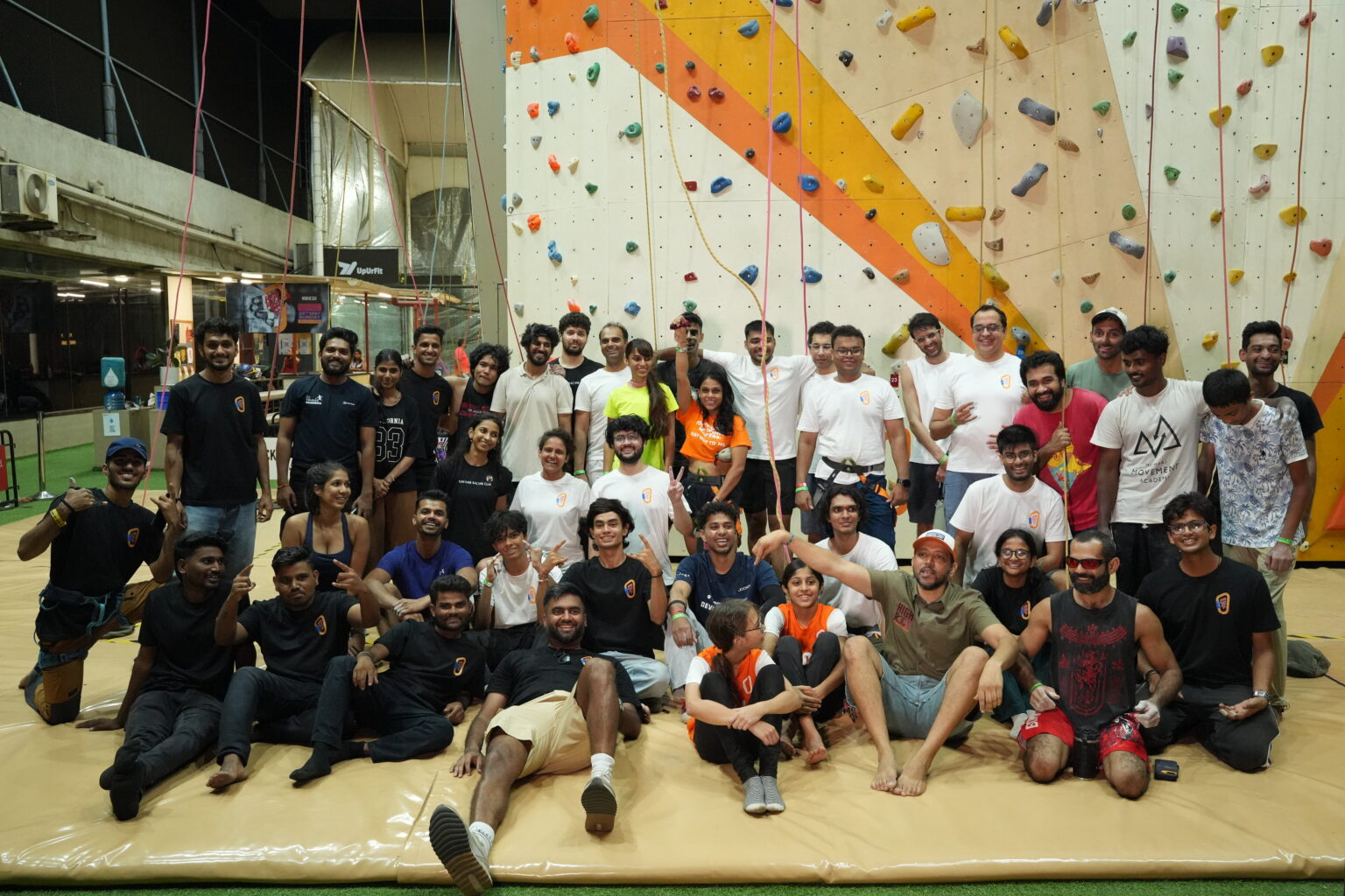 A big group of climbers at High Rock, Mumbai