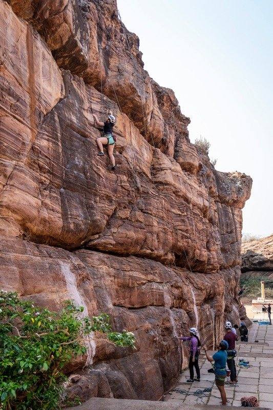 badami sandstone cliffs